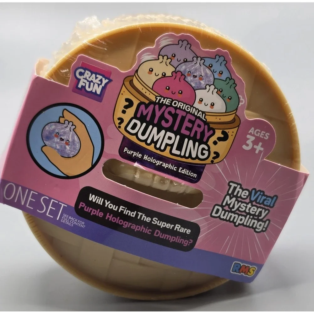 Crazy Fun Original Mystery Dumpling Purple Holographic Edition Squishy Toy NEW